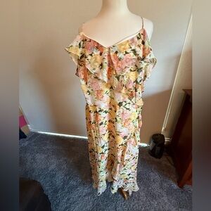 Floral Ruffle Maxi Dress
